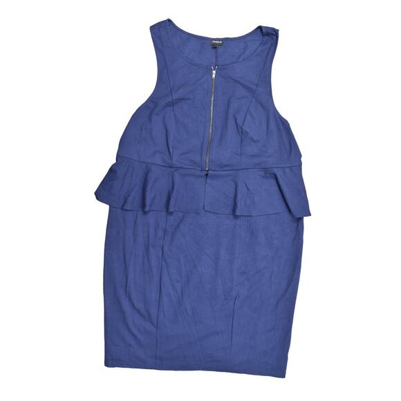Torrid Blue A-Line Midi Dress Plus Size 4 Stretch Flared Waist - Picture 1 of 7